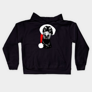 Doberman Claus Kids Hoodie